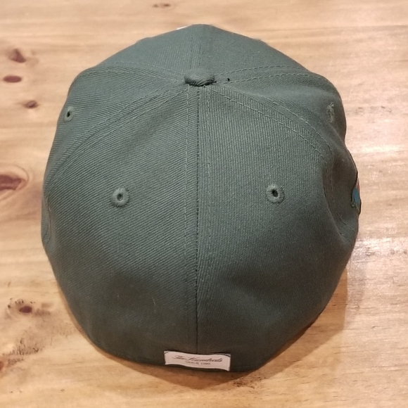 The Hundreds New Era Hat Size 7 1/8 Green White Blondie Beach Logo Fitted - Picture 3 of 12